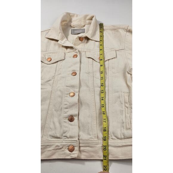 Everlane The denim jean jacket ivory XS casual EUC button up white neutral - Picture 7 of 8